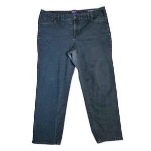 Just My Size Classic Fit Denim Jeans Dark Wash Straight Leg Plus Size 24W